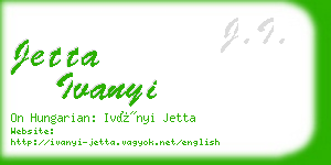 jetta ivanyi business card